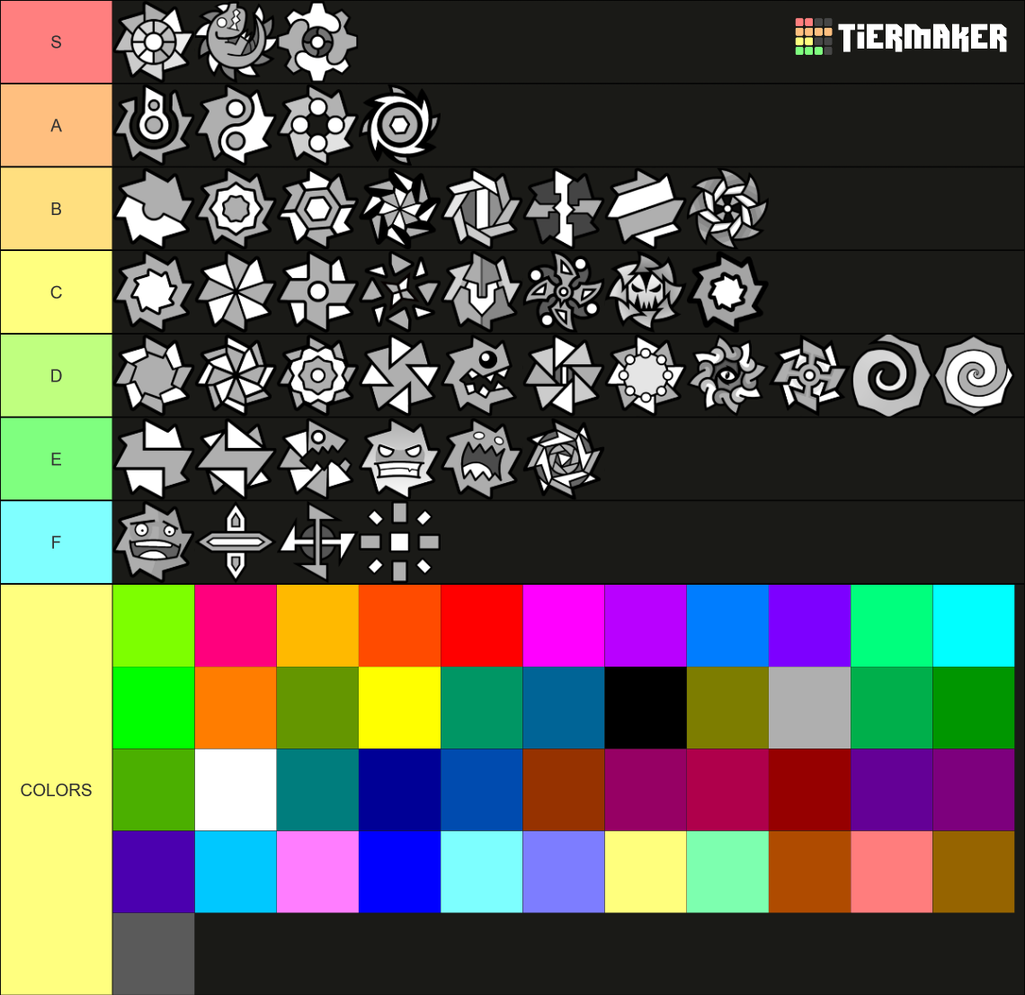 Geometry Dash All Icons Tier List Community Rankings TierMaker