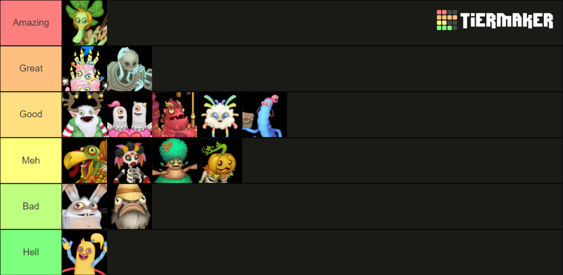 Seasonal Shanty MSM Tier List Rankings) TierMaker