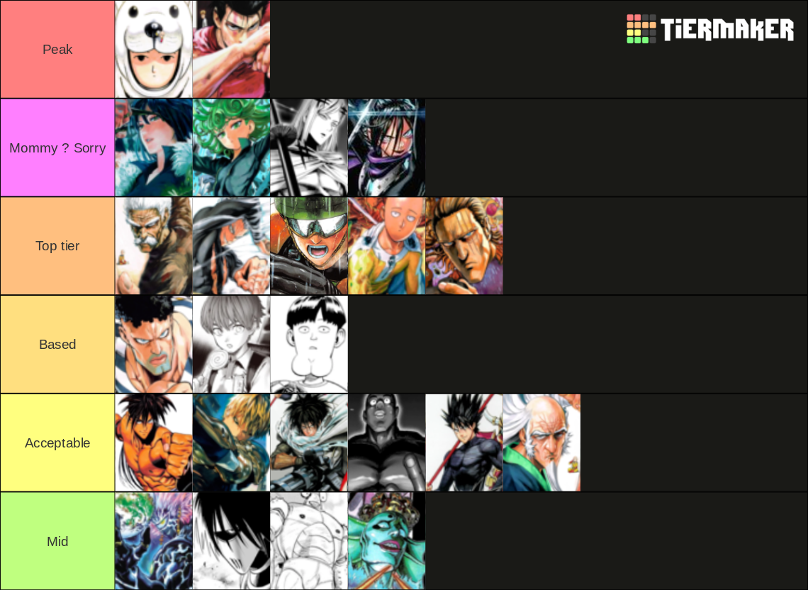 One Punch Man Characters Tier List (Community Rankings) - TierMaker