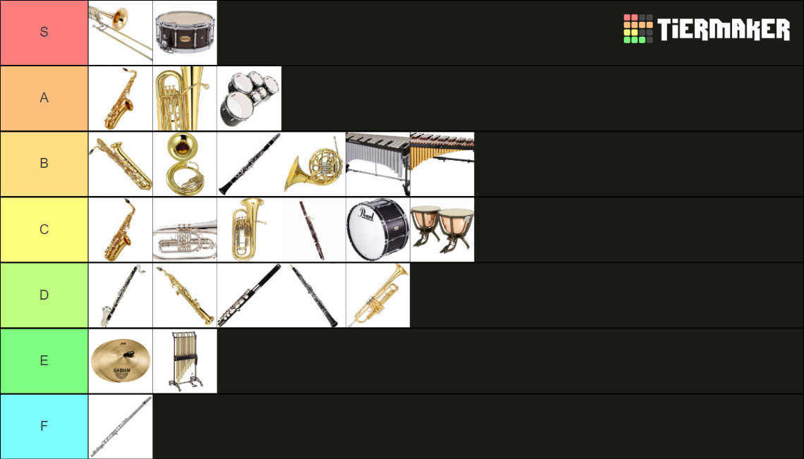 Concert/Marching Band Instruments Tier List Rankings) TierMaker