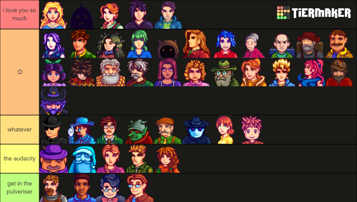 Stardew Valley 1.5 Update All NPCs Tier List (Community Rankings ...