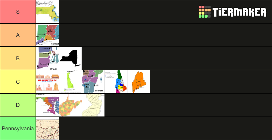 Jordan Ranks the State DOTs: Northeast Edition Tier List (Community ...