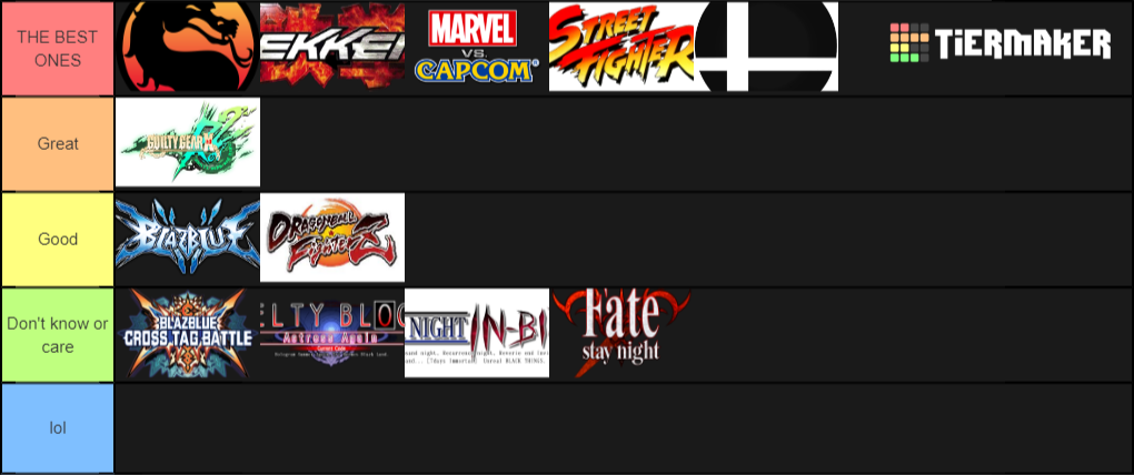 Fighting Game Series Tier List (Community Rankings) - TierMaker