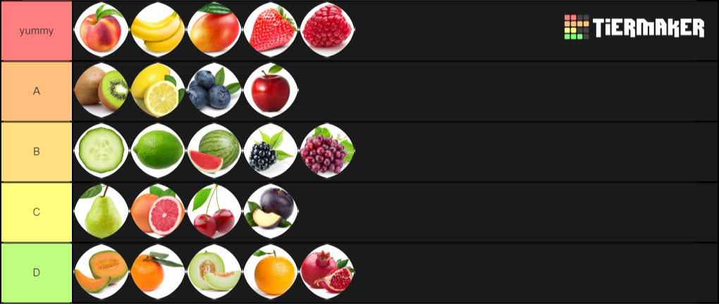 create-a-fruit-rankings-tier-list-tier-maker