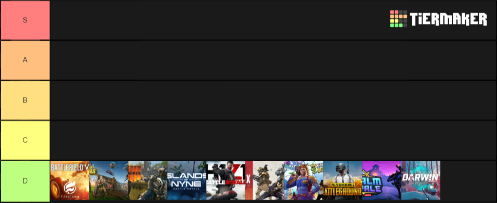 Battle Royale Games Tier List (Community Rankings) - TierMaker