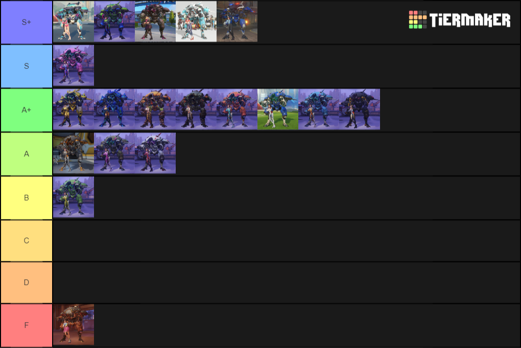 D.va skins Tier List Rankings) TierMaker
