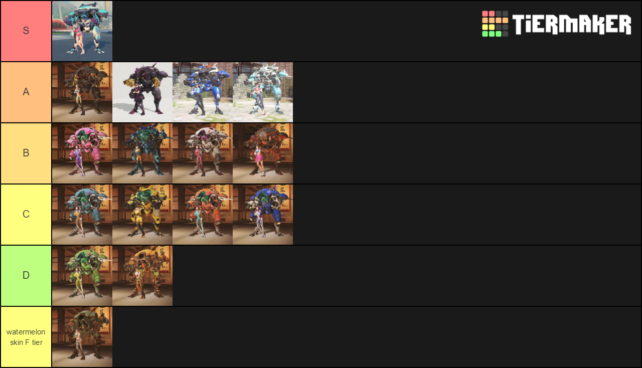 Dva Skins Tier List Rankings) TierMaker