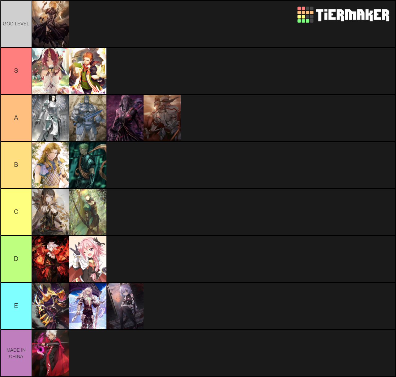 Fate Apocrypha Servant Tier List (Community Rankings) - TierMaker