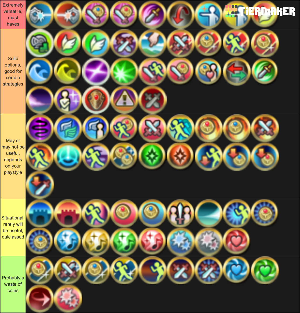 FEH Sacred Seals Tier List (Community Rankings) - TierMaker