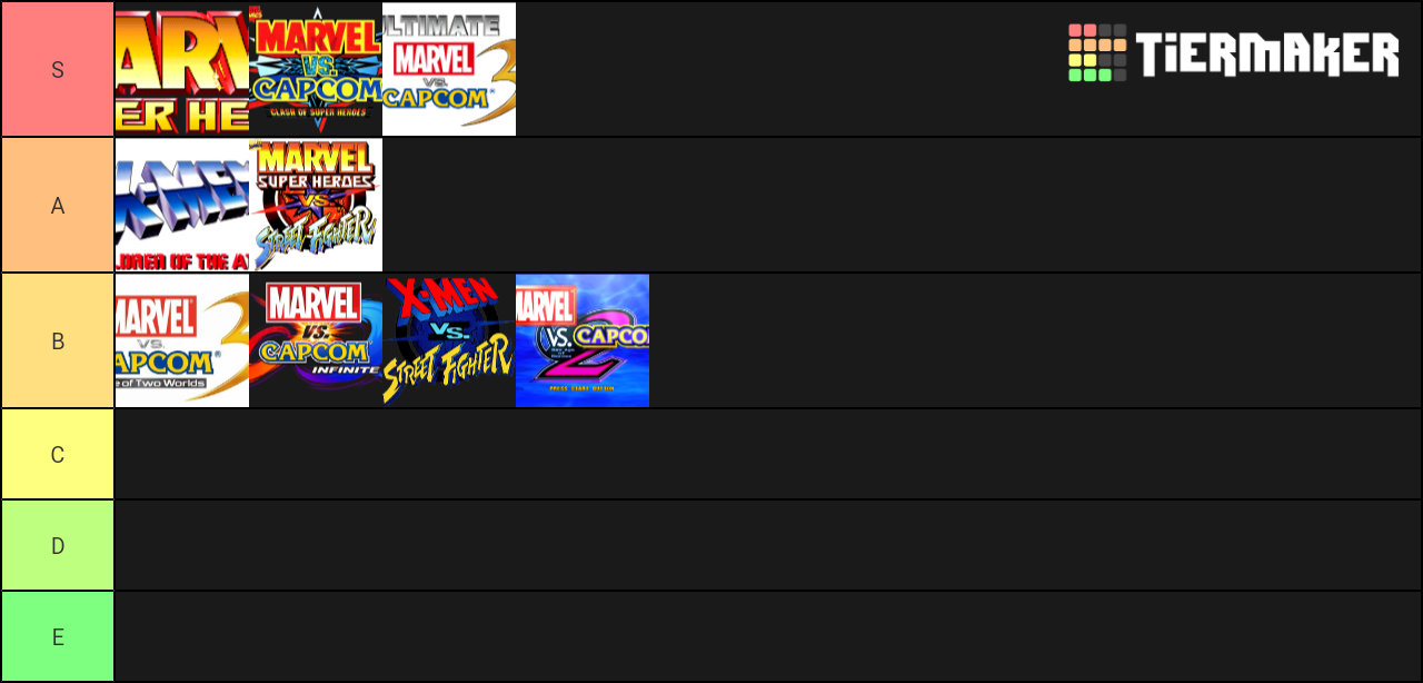 Marvel vs. Capcom Game Tier List (Community Rankings) - TierMaker