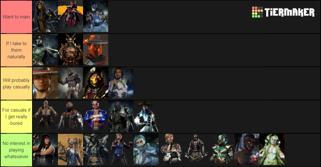 MK11 Tier List Rankings) TierMaker