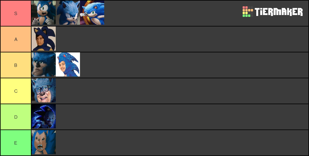 Sonic Movie Redesign Tier List Community Rankings Tiermaker